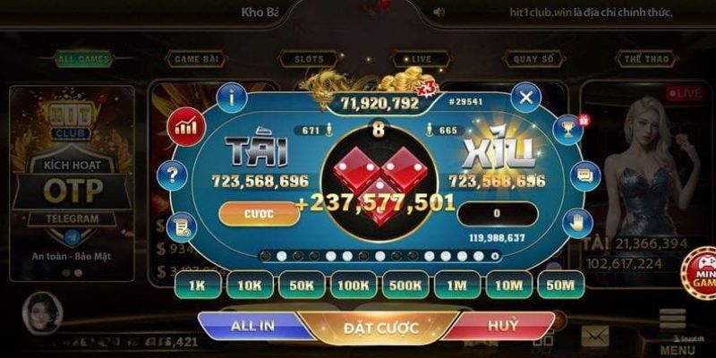 Một số loại tài xỉu thường được phân biệt tại cổng game